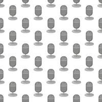 Microphone seamless pattern vector