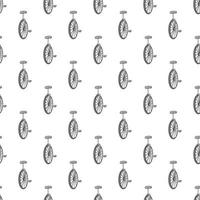 Unicycle seamless pattern vector