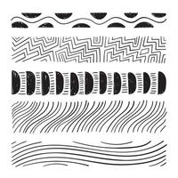 Geometric native hand-drawn lines pack in different styles. Perfect for decoration and ornaments. vector