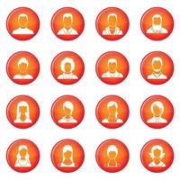 Avatars set icons vector set