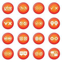 Check mark icons vector set