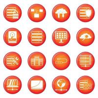 Database icons vector set