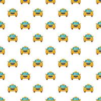 Taxi pattern, cartoon style vector