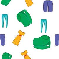 Different clothes pattern, cartoon style vector