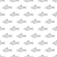 Marine fish seamless pattern vector