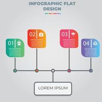 visualización de datos comerciales. diagrama del proceso. elementos abstractos de gráfico, diagrama con pasos, opciones, partes o procesos. plantilla de negocio vectorial para presentación. concepto creativo para infografía. vector