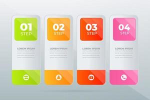 modern Professional steps infographic vector