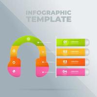 plantilla de diseño infográfico vectorial con opciones o pasos vector