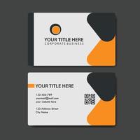 business card template with color concept modern geometric card vector