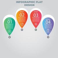 Business data visualization. Process chart. Abstract elements of graph, diagram with steps, options, parts or processes. Vector business template for presentation. Creative concept for infographic.