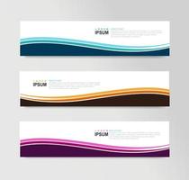 Templates of vector horizontal web banner. For background or header website, SEO, social media cover, ads, label, flyer, invitation card. Place for a photo. Minimalist design. Standard size with text