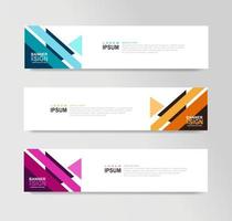 Templates of vector horizontal web banner. For background or header website, SEO, social media cover, ads, label, flyer, invitation card. Place for a photo. Minimalist design. Standard size with text