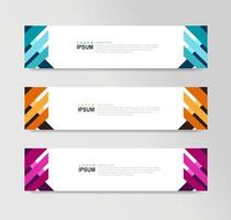 Templates of vector horizontal web banner. For background or header website, SEO, social media cover, ads, label, flyer, invitation card. Place for a photo. Minimalist design. Standard size with text