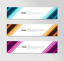 Templates of vector horizontal web banner. For background or header website, SEO, social media cover, ads, label, flyer, invitation card. Place for a photo. Minimalist design. Standard size with text