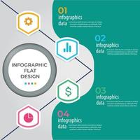 visualización de datos comerciales. diagrama del proceso. elementos abstractos de gráfico, diagrama con pasos, opciones, partes o procesos. plantilla de negocio vectorial para presentación. concepto creativo para infografía. vector