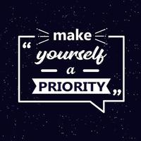 make yourself a priority quote vector