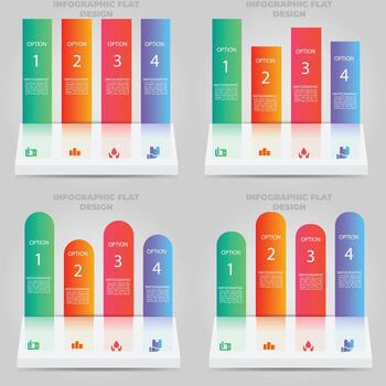 visualización de datos comerciales. diagrama del proceso. elementos abstractos de gráfico, diagrama con pasos, opciones, partes o procesos. plantilla de negocio vectorial para presentación. concepto creativo para infografía. vector