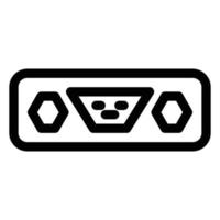 icono de computadora línea en blanco y negro vector