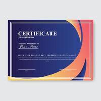 Creative Certificate of Appreciation Award Template vector