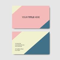 business card template with color concept modern geometric card vector