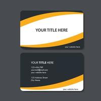 business card template with color concept modern geometric card vector