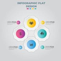 Business data visualization. Process chart. Abstract elements of graph, diagram with steps, options, parts or processes. Vector business template for presentation. Creative concept for infographic.