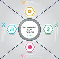 visualización de datos comerciales. diagrama del proceso. elementos abstractos de gráfico, diagrama con pasos, opciones, partes o procesos. plantilla de negocio vectorial para presentación. concepto creativo para infografía. vector