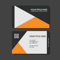 business card template with color concept modern geometric card vector