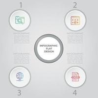 visualización de datos comerciales. diagrama del proceso. elementos abstractos de gráfico, diagrama con pasos, opciones, partes o procesos. plantilla de negocio vectorial para presentación. concepto creativo para infografía. vector