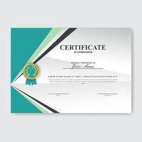 plantilla de premio de certificado de apreciación creativa vector