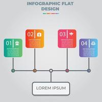 visualización de datos comerciales. diagrama del proceso. elementos abstractos de gráfico, diagrama con pasos, opciones, partes o procesos. plantilla de negocio vectorial para presentación. concepto creativo para infografía. vector