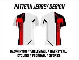 illustration of jersey printing design for football, volleyball, basketball, cycling, badminton and gaming sports teams vector