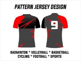 illustration of jersey printing design for football, volleyball, basketball, cycling, badminton and gaming sports teams vector