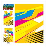 jersey printing and sublime design for racing sports. colorful abstract design illustration for sports team vector