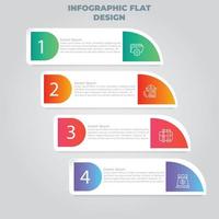 visualización de datos comerciales. diagrama del proceso. elementos abstractos de gráfico, diagrama con pasos, opciones, partes o procesos. plantilla de negocio vectorial para presentación. concepto creativo para infografía. vector