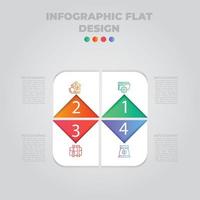 visualización de datos comerciales. diagrama del proceso. elementos abstractos de gráfico, diagrama con pasos, opciones, partes o procesos. plantilla de negocio vectorial para presentación. concepto creativo para infografía. vector