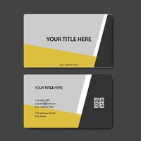 business card template with color concept modern geometric card vector