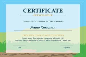 Creative Certificate of Appreciation Award Template vector