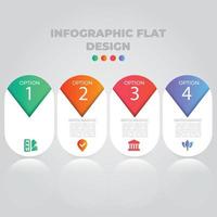 visualización de datos comerciales. diagrama del proceso. elementos abstractos de gráfico, diagrama con pasos, opciones, partes o procesos. plantilla de negocio vectorial para presentación. concepto creativo para infografía. vector