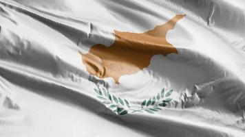 Cyprus flag waving on the wind loop. Cypriot banner swaying on the breeze. Full filling background. 10 seconds loop. video