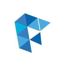 fa iniciales logotipo de la empresa poligonal vector
