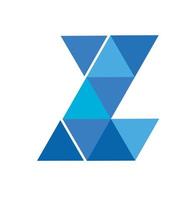 Z, ZL initial geometric polygonal company logo vector