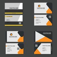 business card template with color concept modern geometric card vector