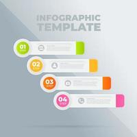 plantilla de diseño infográfico vectorial con opciones o pasos vector