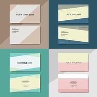 business card template with color concept modern geometric card vector