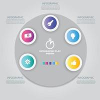 Business data visualization. Process chart. Abstract elements of graph, diagram with steps, options, parts or processes. Vector business template for presentation. Creative concept for infographic.