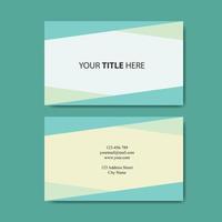 business card template with color concept modern geometric card vector