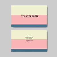 business card template with color concept modern geometric card vector