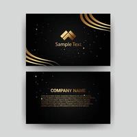 Creative black dark business card Template modern and Clean design vector