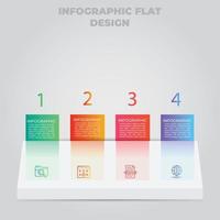 visualización de datos comerciales. diagrama del proceso. elementos abstractos de gráfico, diagrama con pasos, opciones, partes o procesos. plantilla de negocio vectorial para presentación. concepto creativo para infografía. vector